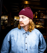 Load image into Gallery viewer, Mössa slätstickad - Burgundy
