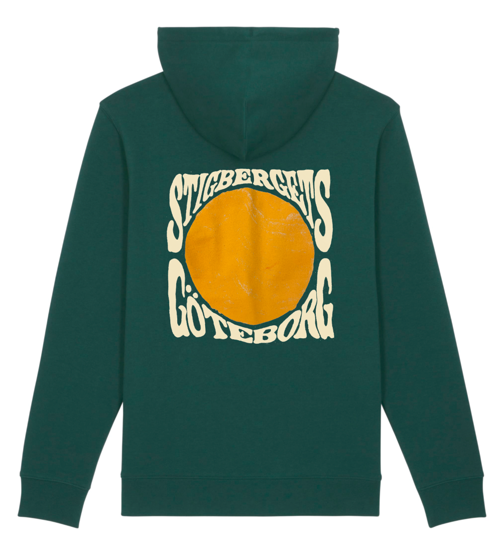Hoodie - Green with backprint