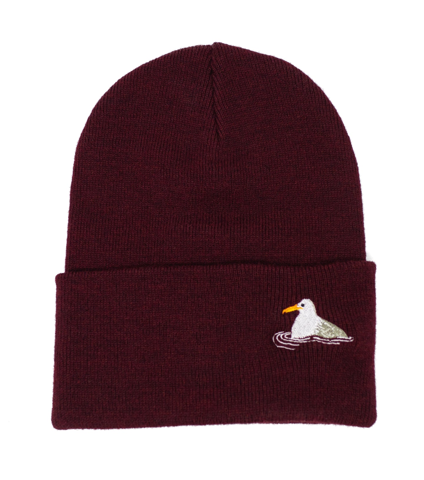 Mössa slätstickad - Burgundy