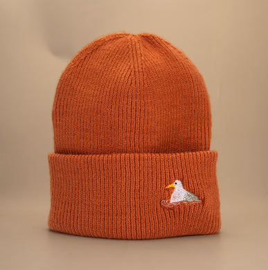 Stigbergets Beanie with seagull - Orange - Stigbergets Bryggeri